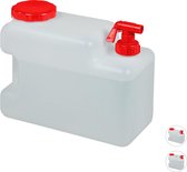 Relaxdays jerrycan met kraan - watertank - water jerrycan - camping & tuin - wateropslag - 23 liter