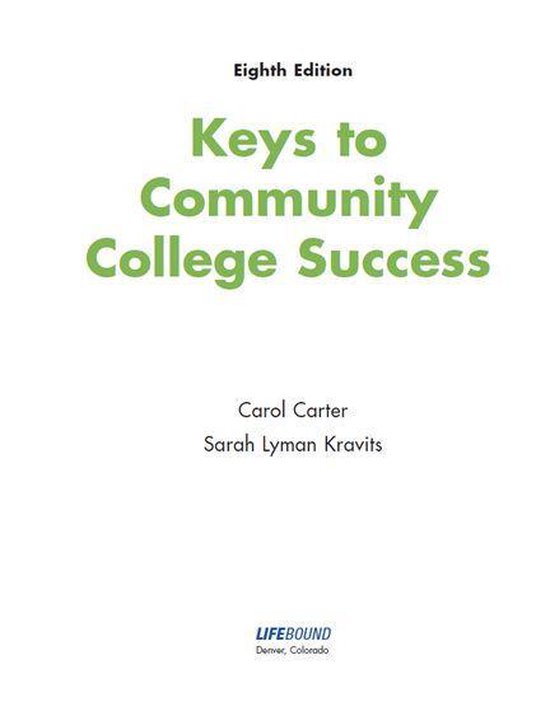 Keys Franchise - Keys to Community College Success - cover