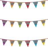 3x stuks vlaggenlijnen met glitters 20 jaar thema feestartikelen - Verjaardag versieringen - 8 meter - Plastic