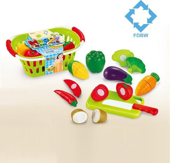 klok bladzijde Tegenover Speelgoed Snij Groente - Keuken Accessoires | Koken Plastic | voor kinderen  met Snijplank | bol.com