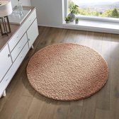 Rond vloerkleed hoogpolig effen Spectrum - beige 200 cm rond