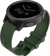 Siliconen Smartwatch bandje - Geschikt voor  Garmin Vivomove 3s silicone band - 39mm - legergroen - Horlogeband / Polsband / Armband