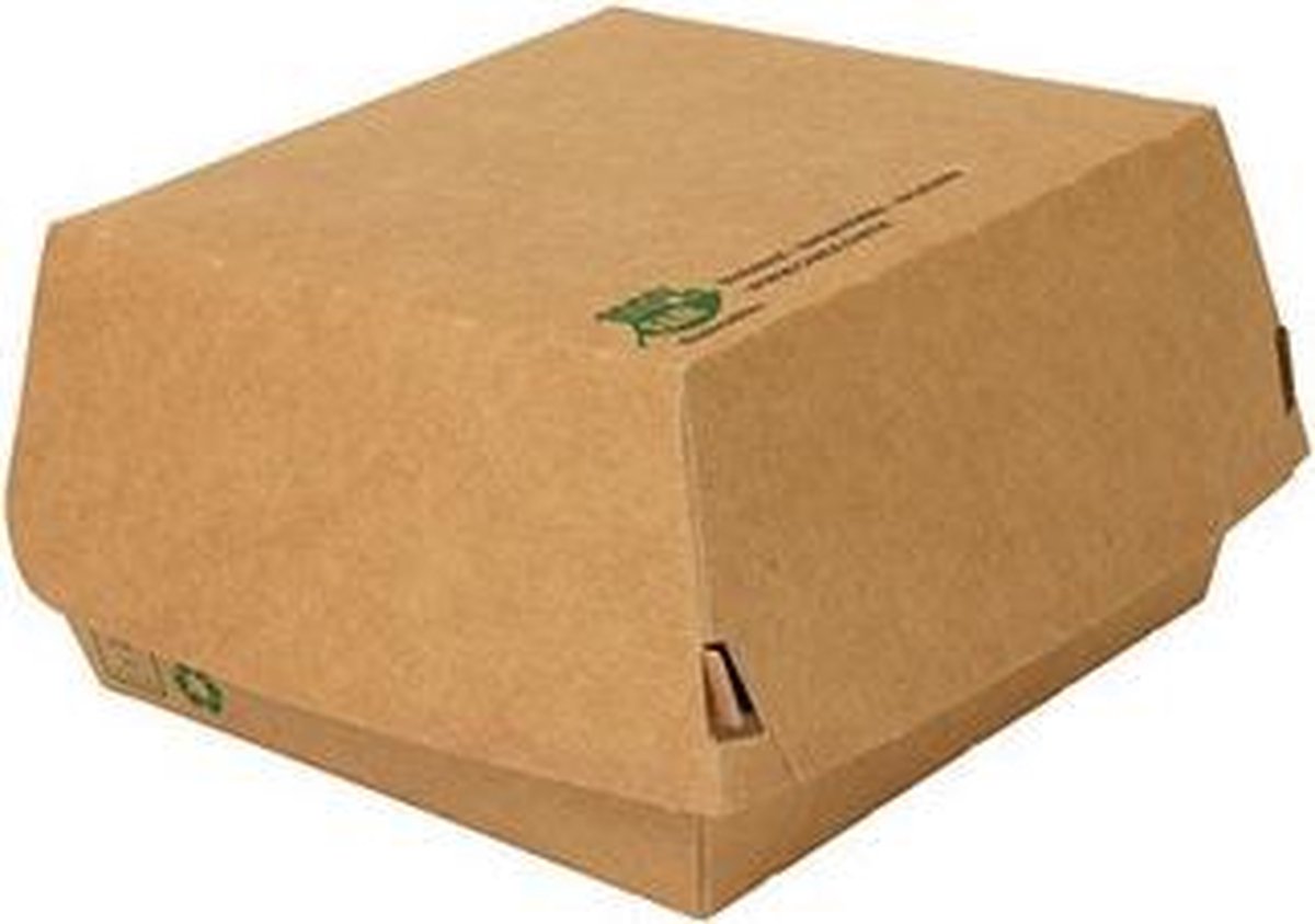 Image of 80 st. 80st. Kartonnen Hamburger Bakjes Medium