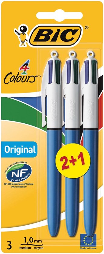 BIC 4 COULEURS MEDIUM BLS 2 + 1