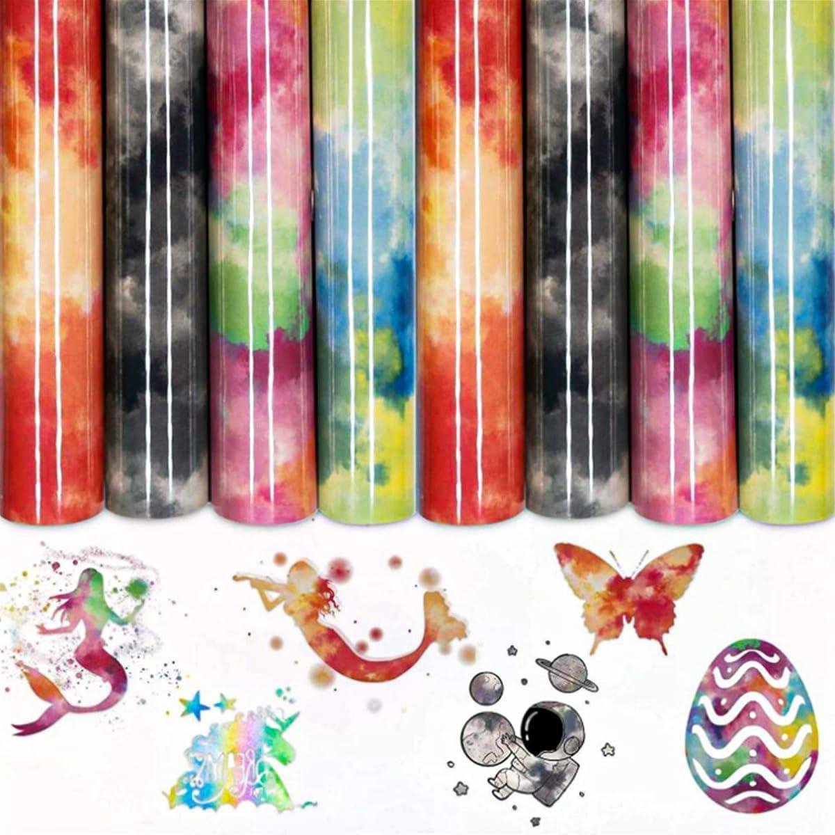EGoods - 7 Stuks Regenboog Warmteoverdracht Vinyl Film voor T-Shirts en Tassen 12x10 inch.