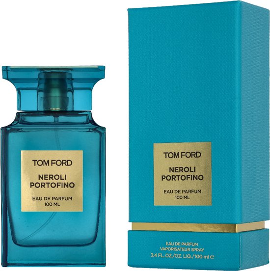 Tom Ford Neroli Portofino eau de parfum 100 ml in een turquoise doos.