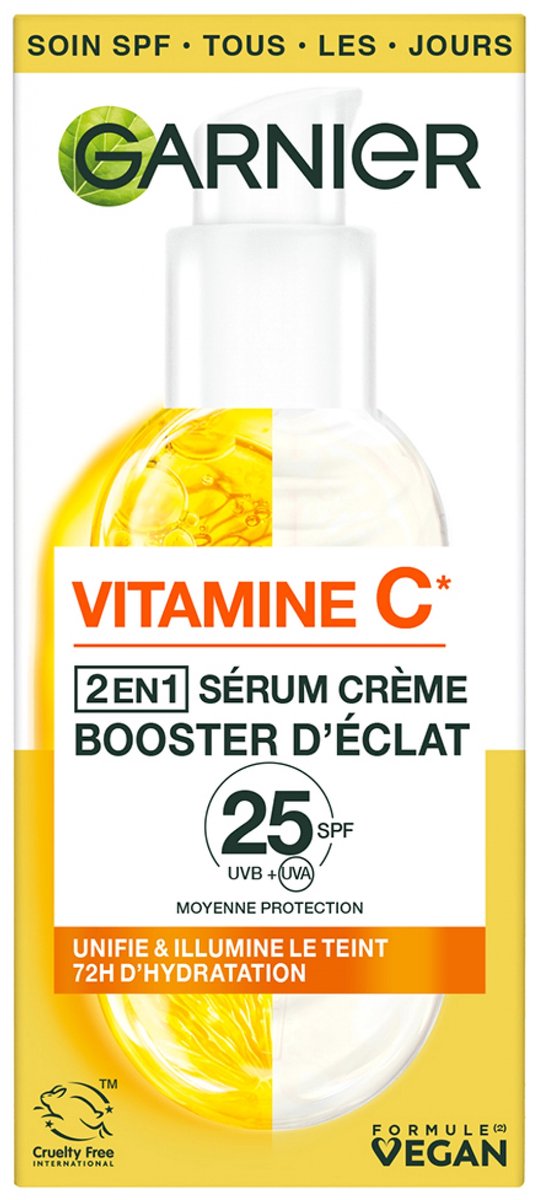Sérum Visage 2 En 1 Vitamine C Booster D'Eclat GARNIER
