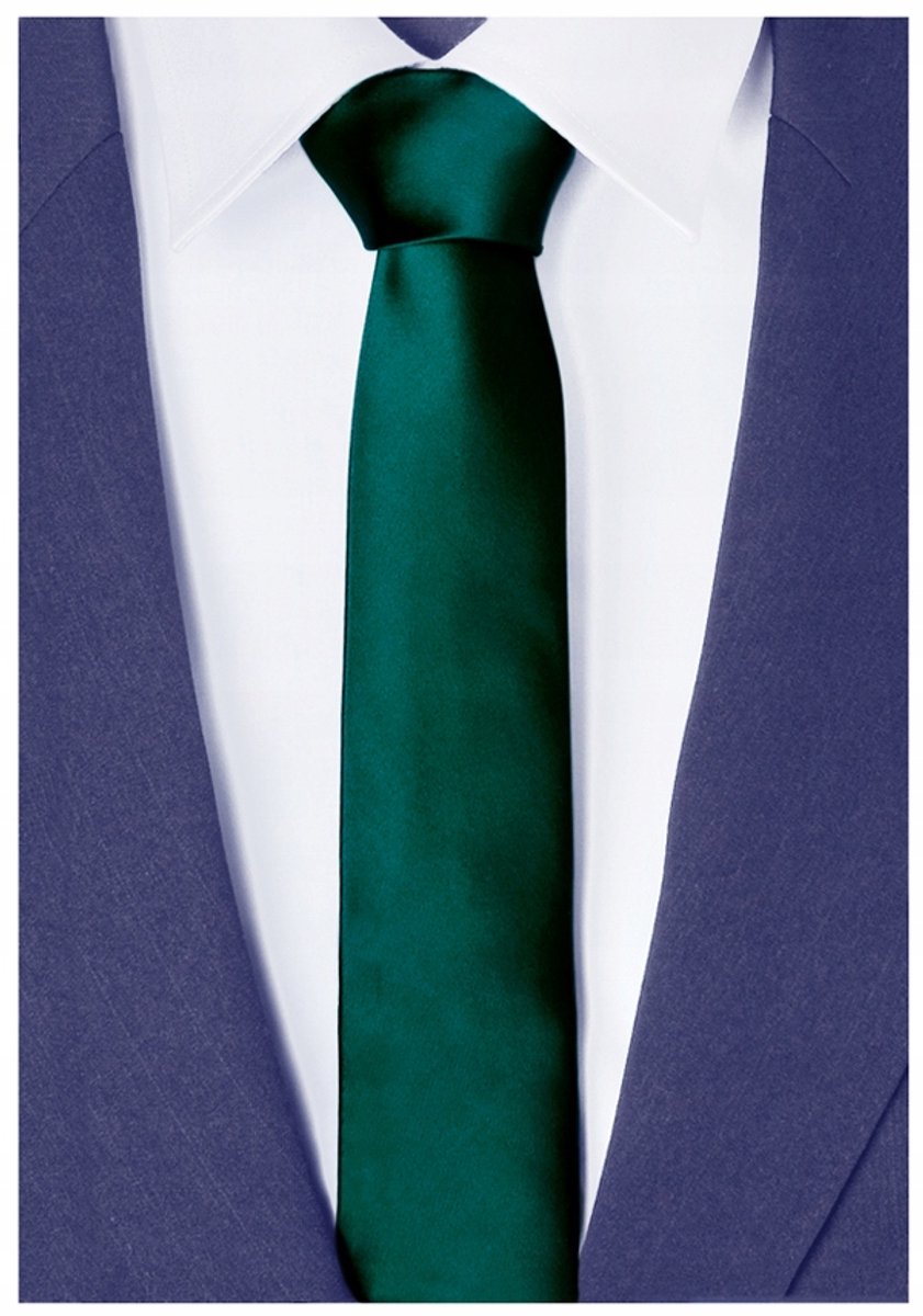 GREG Heren Krawat Jacquard Microvezel 7cm Effen Groen