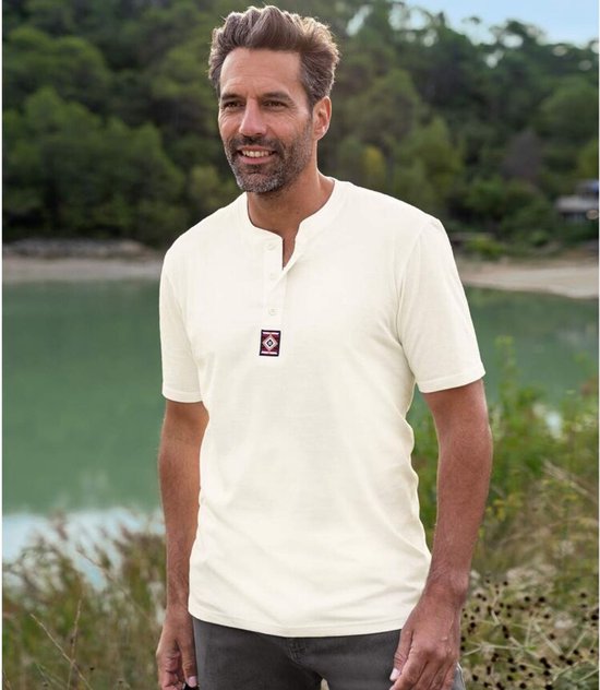 Set van 3 T-shirts met korte mouwen en Tunesische kraag Travel | Atlas For Men