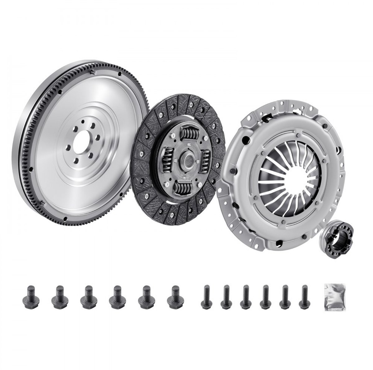 Koppelingsset - Met Vliegwiel - OEM Vervangend - Compleet - Voor A3 8P1 2003-2010, 8P7 Cabriolet 2008-2009, 8PA Sportback 2004-2010 - Handgeschakelde Transmissie