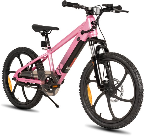 JOYSTAR Elektrische Fiets E-Bike – 20 Inch – Voor Kinderen/Tieners – 250W Motor – 1 Versnelling – Bladwiel – Mechanische Schijfremmen – Roze - Geschikt voor buitenactiviteiten in de lente