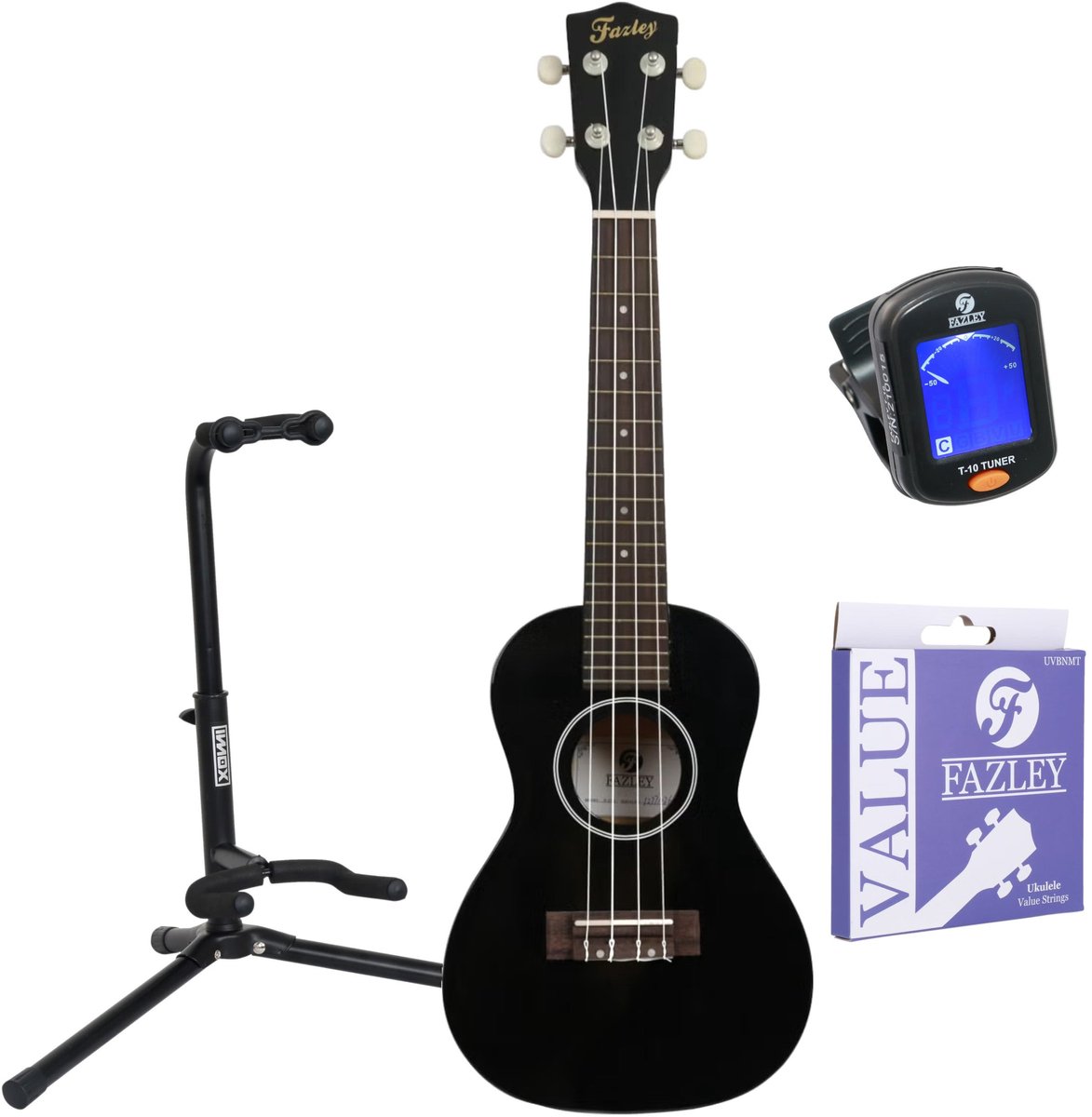 Fazley K23B-W concert ukelele starterset