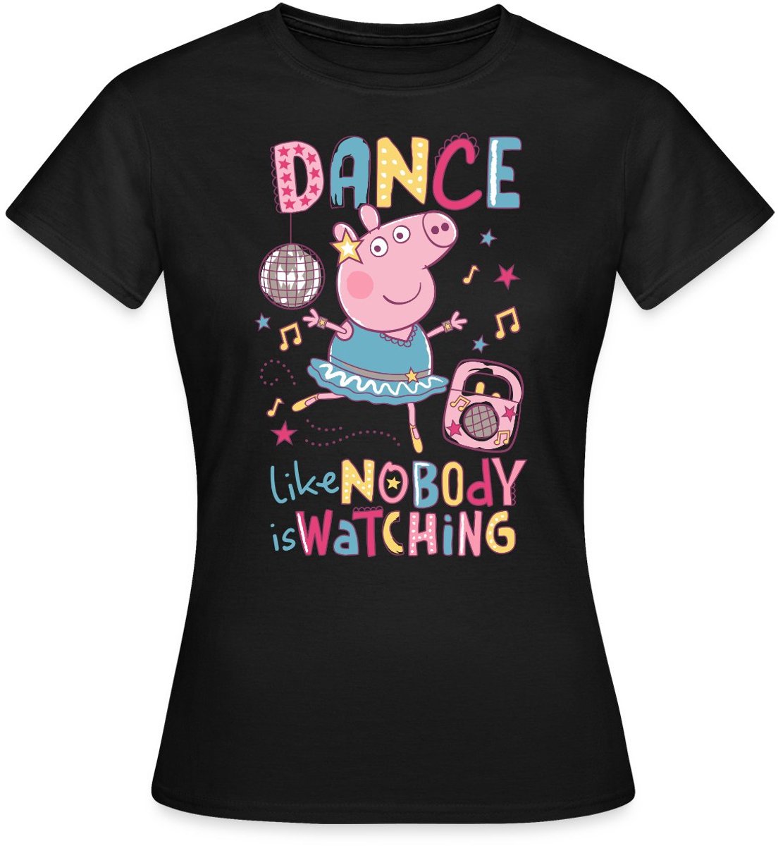 Peppa Pig Dancing Queen T-Shirt Dames