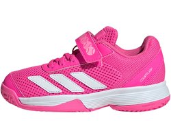 Adidas Performance Courtflash Tennisschoenen Met Klittenband Kids - Kinderen - Roze