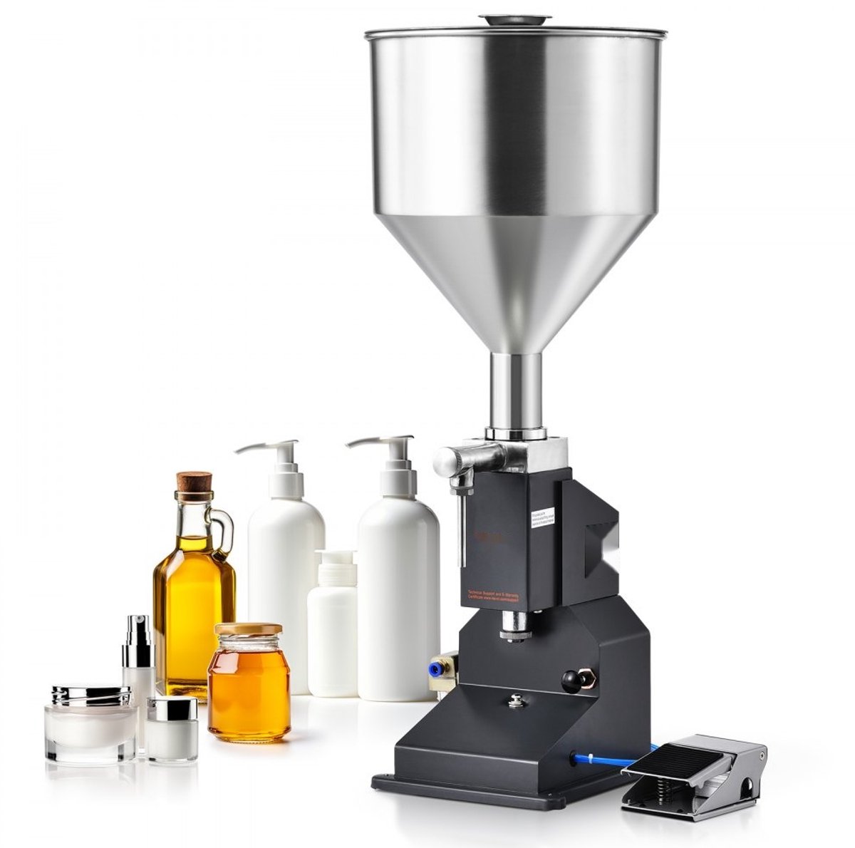 Vloeistofvulmachine - Handmatig - Flessenvuller - Vulbereik 5-50 ml - RVS 304 Voedselveilig - Voor Honing, Olie, Sauzen - Compatibel met 500 W Luchtcompressor