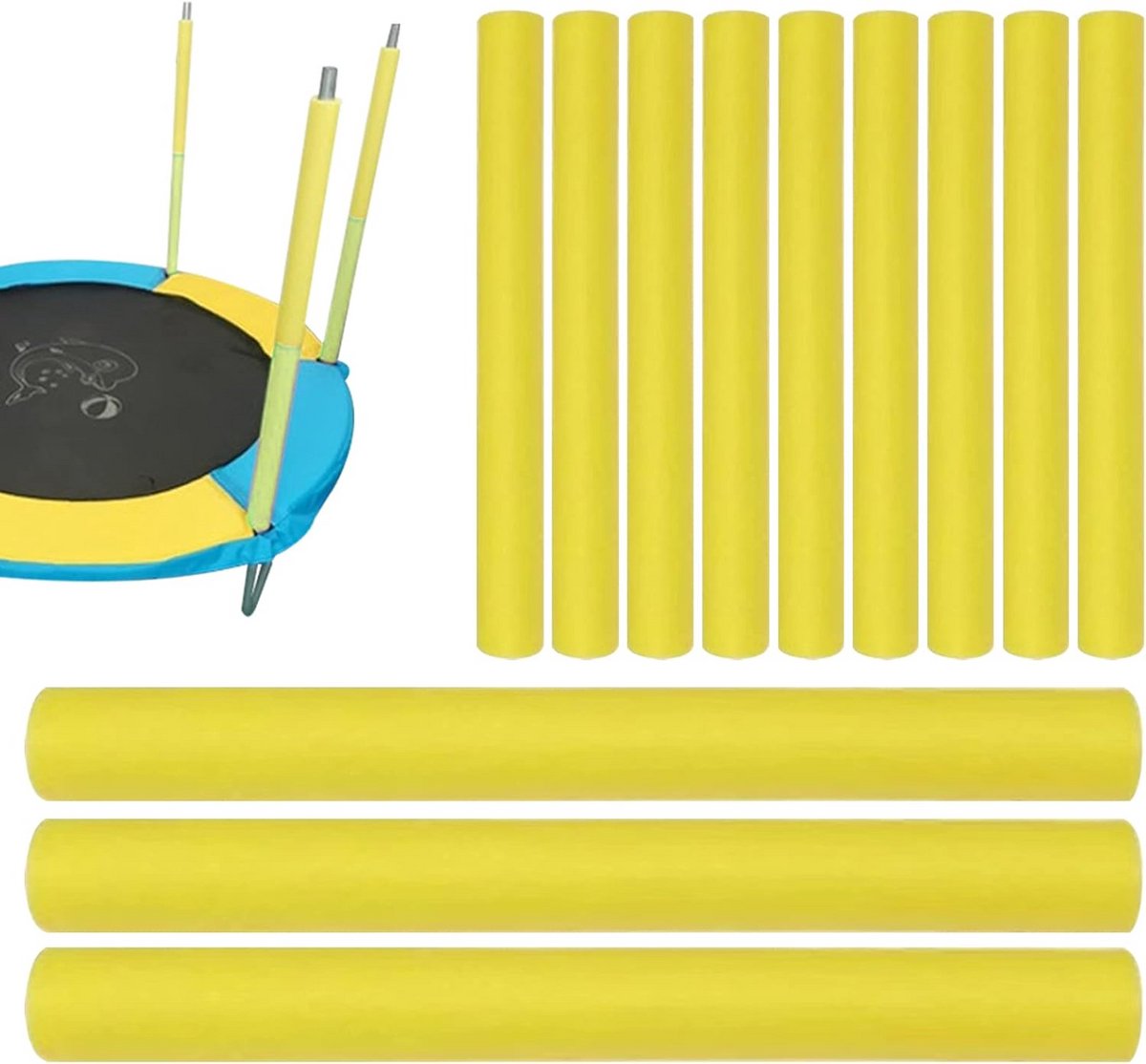 12 Stuks Universele Trampoline Stanghoezen Schuim - Veiligheidspads voor Trampolinestokken (Rood)