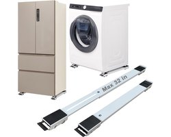 Verrijdbare Onderstel voor Zware Apparaten tot 81 cm - Verstelbaar voor Wasmachine, Droger en Koelkast