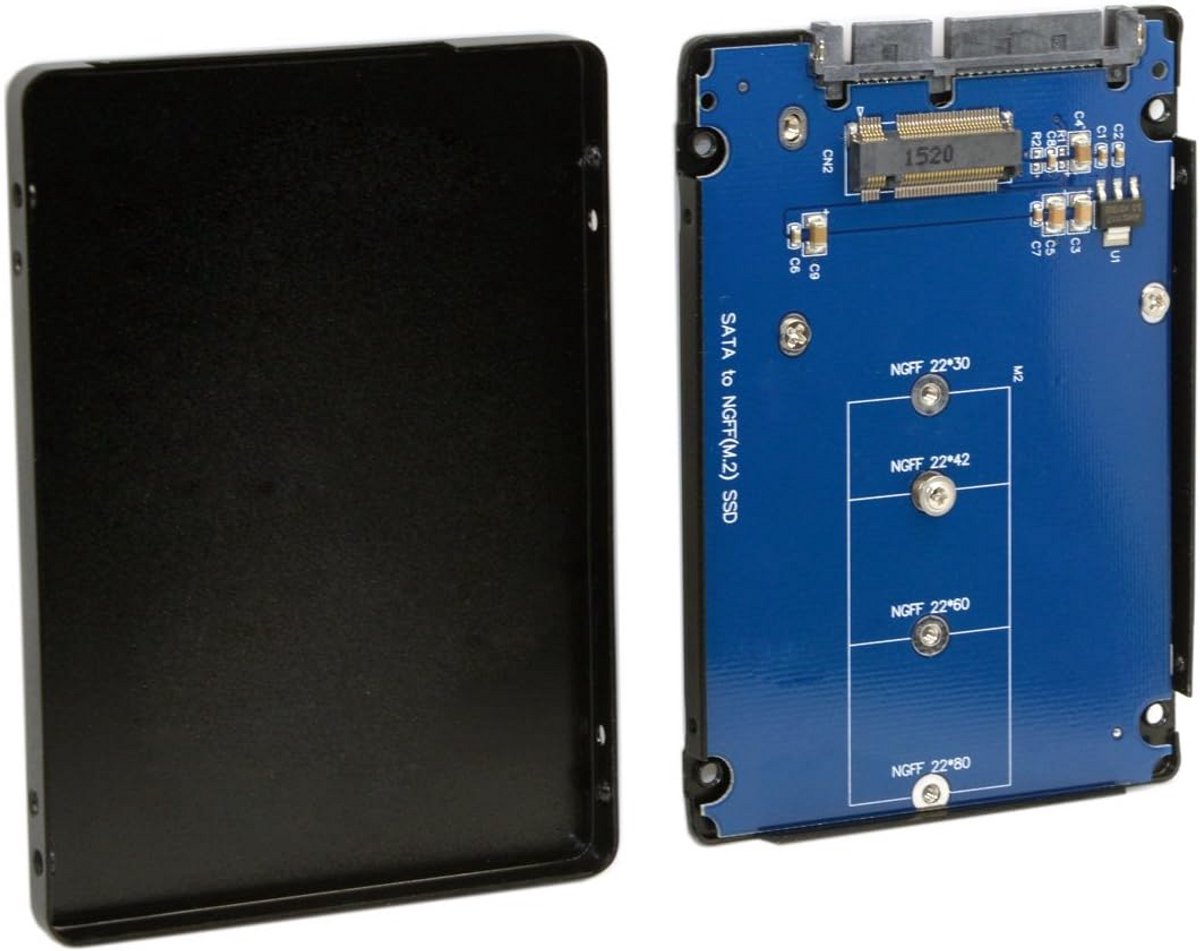 2 M.2 NGFF (SATA) SSD naar 2.5 inch SATA Adapter Kaart - Compatibel met Metalen Behuizing