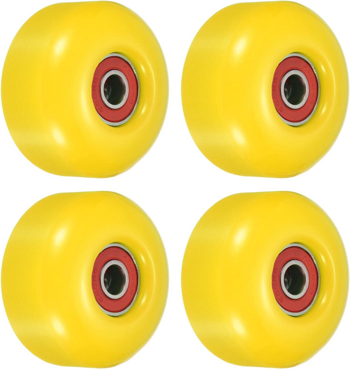 Set van 4 Skateboard Wielen met ABEC-9 Lagers 52mm 95A Cruiser Vervanging Geel