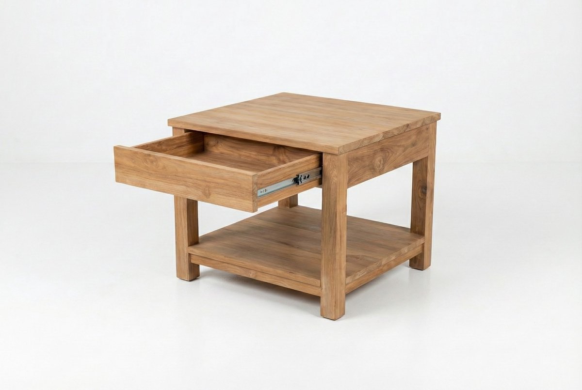 Teakea Cube - Teak Bijzettafel | 60 x 45 (h) cm