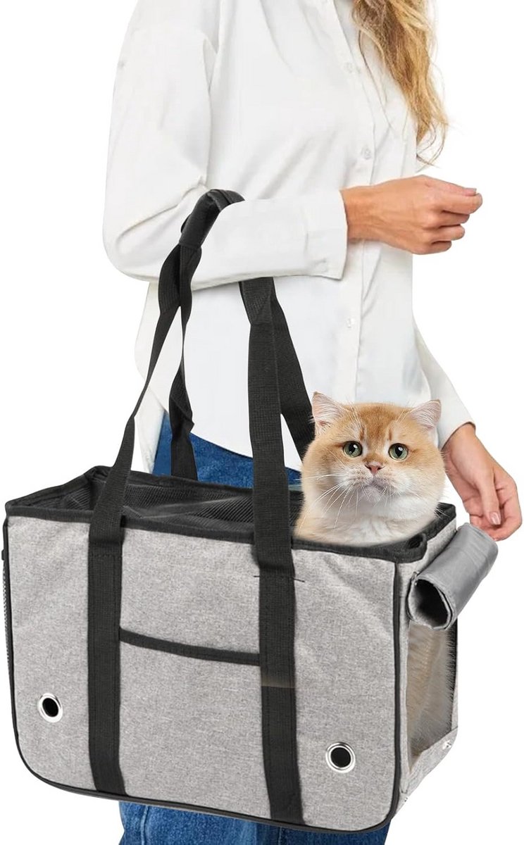Ademende en Opvouwbare Reistas voor Honden en Katten - Comfortabel en Draagbaar