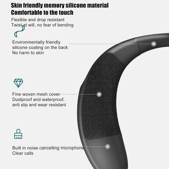 Draagbare Bluetooth Nekband Speaker met HIFI Geluid en Microfoon — afbeelding 3