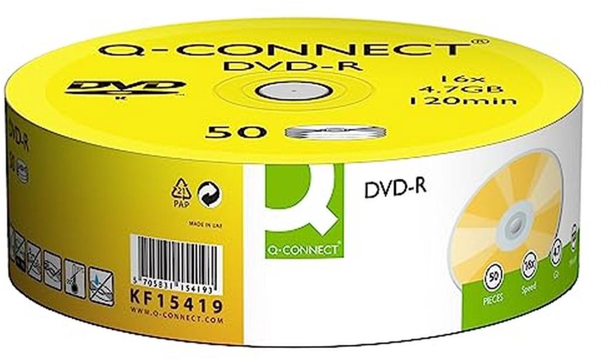 DVD-R Cakebox met 50 Stuks - Schrijfbare DVD's voor Video en Audio