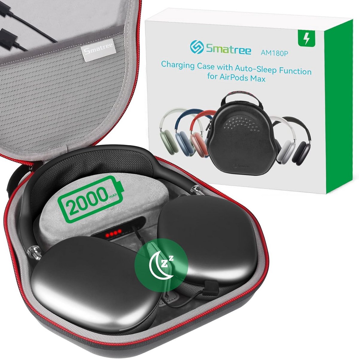 Draagbare Oplaadcase voor Over-Ear Hoofdtelefoon met Grote Batterijcapaciteit