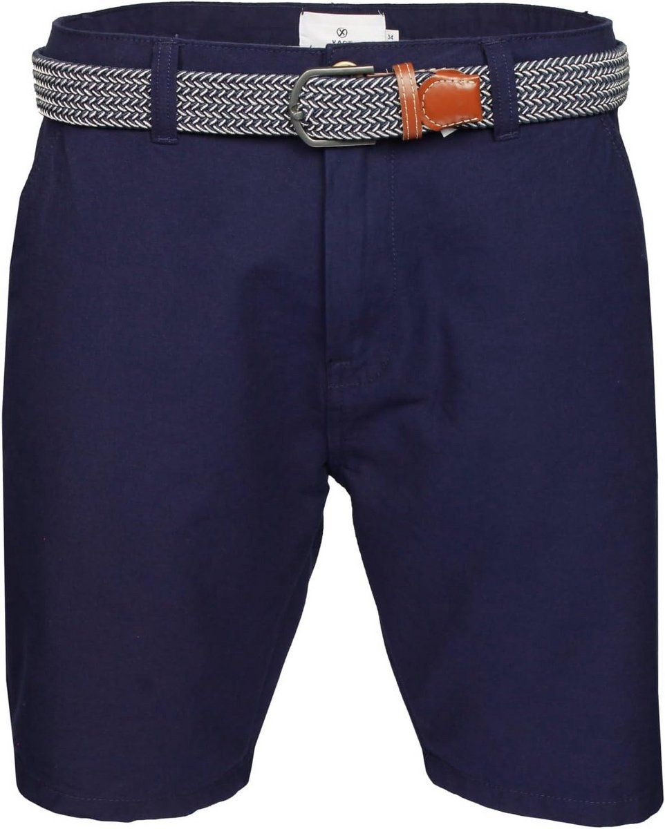 Heren Katoenen Chinoshorts met Riem - Regular Fit