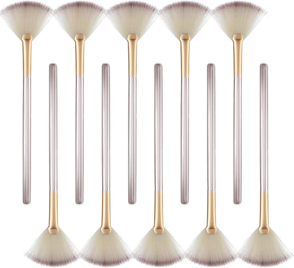 10 stuks Zachte Ventilatorborstels voor Gezichtsmaskers en Cosmetische Toepassing