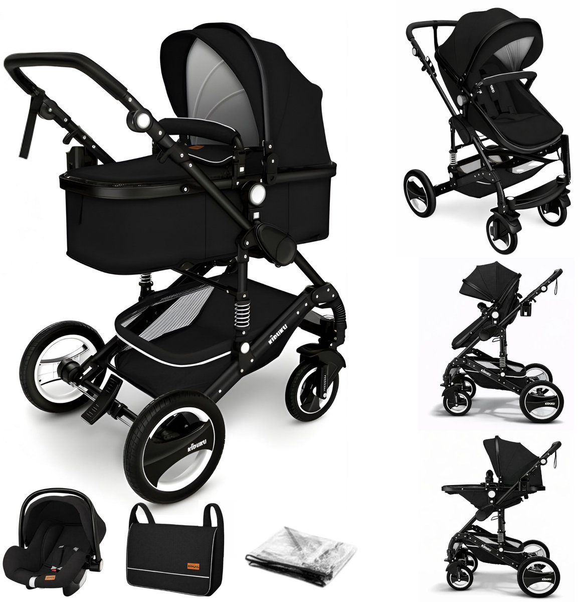 KIDUKU 3-in-1 Combi Kinderwagen - Multifunctionele Buggy met - KIDUKU - €229,95