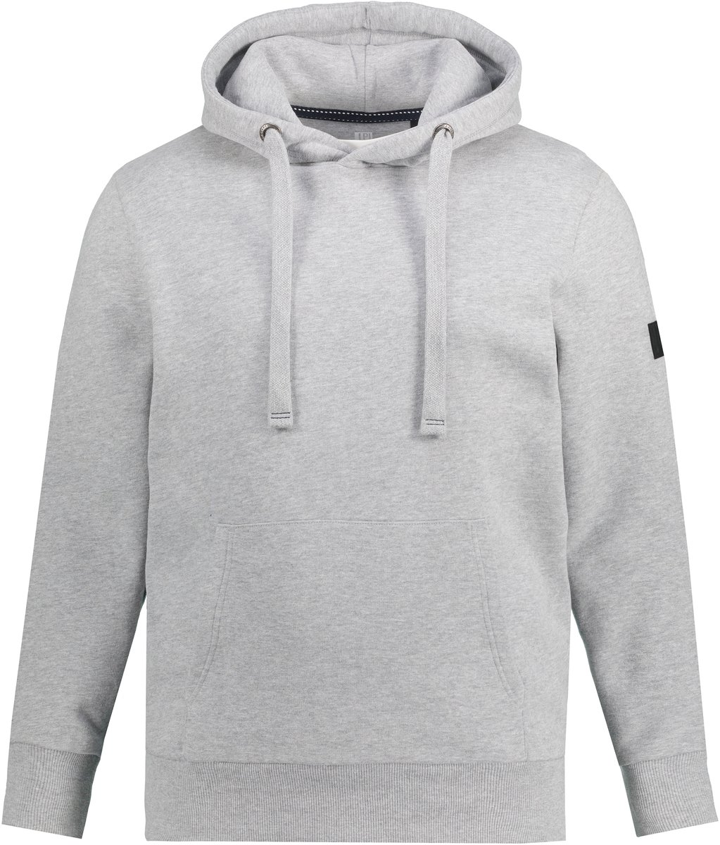 JAY-PI - Heren - Hoodie loungewear capuchon kangoeroezak - Grijs melange - Maat 8XL