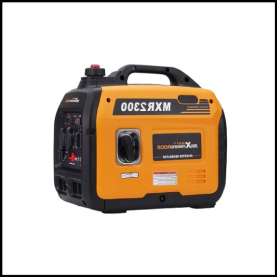 2300W Draagbare Inverter Generator - Noodstroom - Digitale Meter - Stil - Lichtgewicht - Eco-Mode - 4-Takt Benzine - 230V - 2 USB Poorten - Parallel Schakelbaar