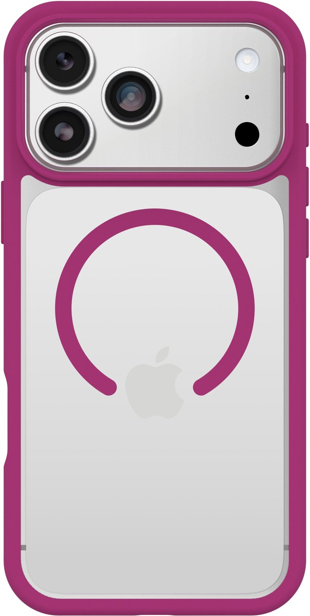 OtterBox React - MagSafe Hoesje - Geschikt voor iPhone 17 Pro Max- Transparant/Roze
