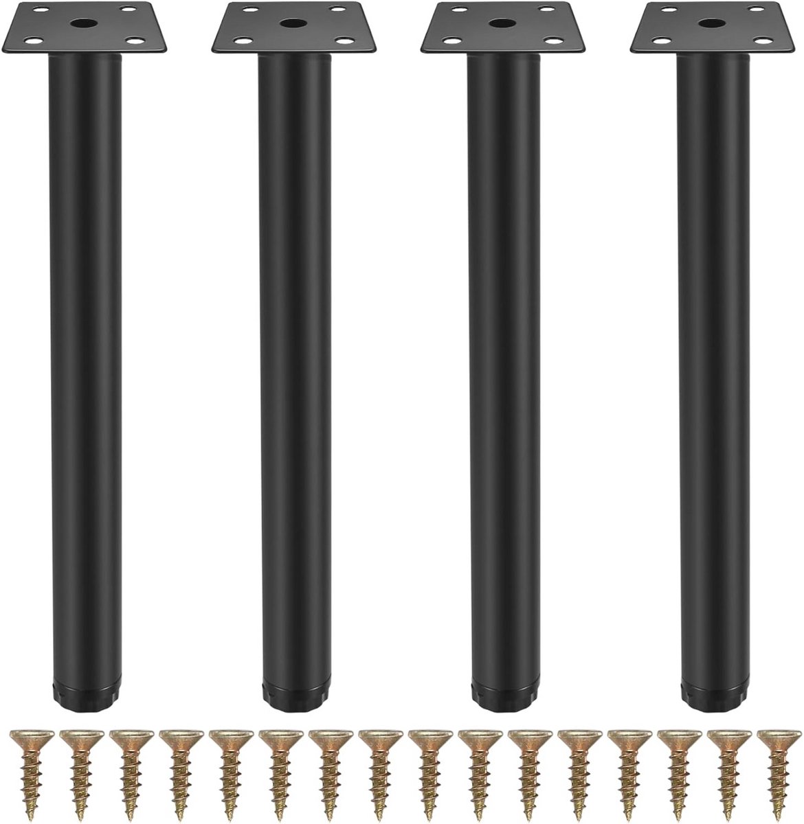 Verstelbare metalen meubelpoten 25 cm - 4 stuks voor bank, tafel, stoel, bureau
