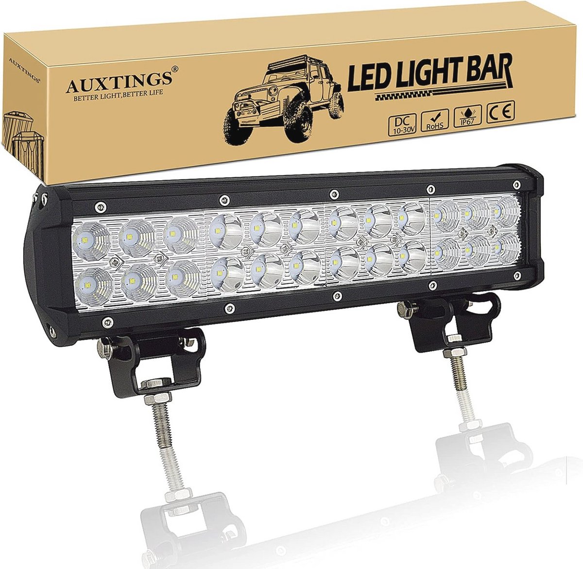 Led-werklamp 30 cm 72W voor terreinwagens en vrachtwagens