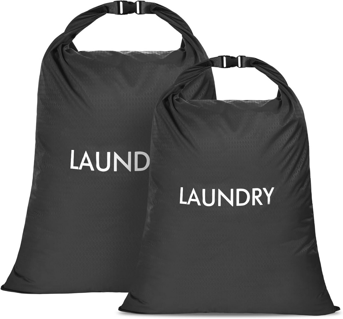Reiswaszakken set van 2 – Nylon waszakken voor wasgoed, roll-top wet dry bag voor zwemmen, yoga, workout en vuile kleding