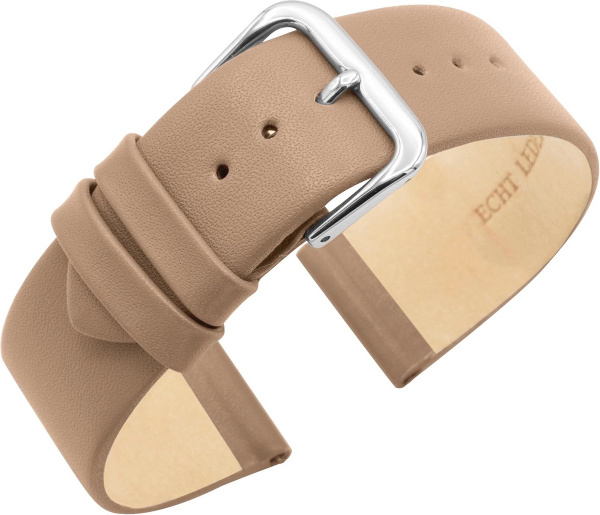 Naadloze horlogeband van nappaleer 10-20 mm