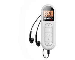 Mini Radio - FM Transistor Radio - radio - Draagbare Radio - Oplaadbare Radio - ABS - Wit