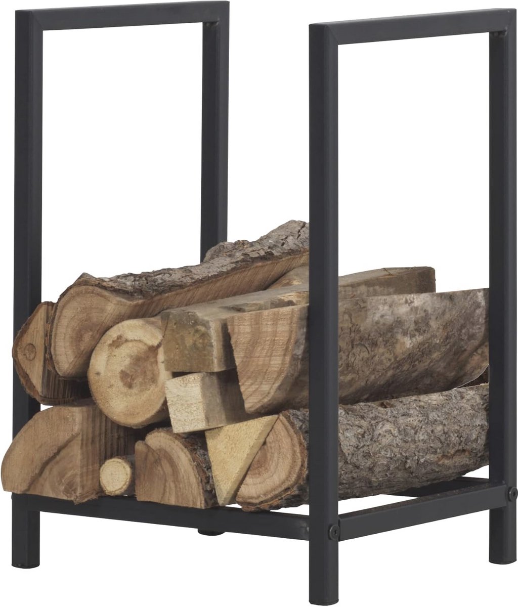 Brandhoutrek Houtopslag 40x30x50 cm - Zwart