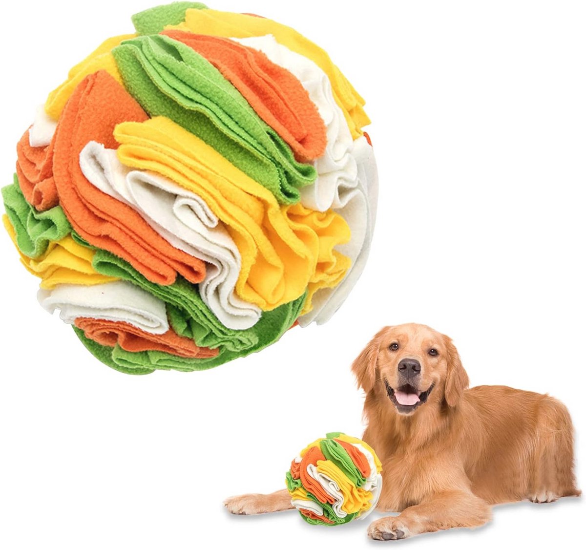 Interactieve snuffelbal voor honden - Hersenstimulerend en stressverlichting - Puzzelspeelgoed voor honden