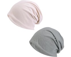 Slouchy Beanie Muts Set voor Dames en Heren - Multifunctionele Chemo Hoofdbedekking - Dunne Katoenen Mutsen voor Elk Seizoen