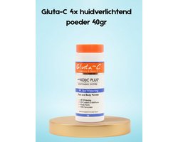 Gluta-C 4× Skin Lightening Powder – 40 g – Verhelderende Huidverzorging – Helpt Donkere Vlekken te verminderen, Egaliseert de Huidtint & Ondersteunt een Gladde, Stralende & Gezonde Huid