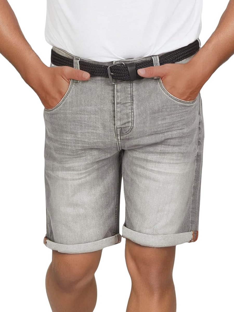 Korte broek voor heren, stretch denim, regular fit, casual, zomer, blauw, zwart, maten 31-42