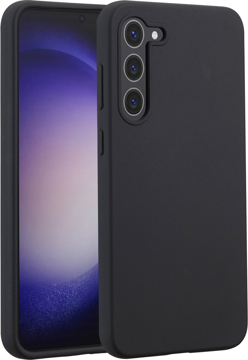 Accezz Hoesje Geschikt voor Samsung Galaxy S23 Plus Hoesje Siliconen - Accezz Liquid Silicone Backcover - Zwart
