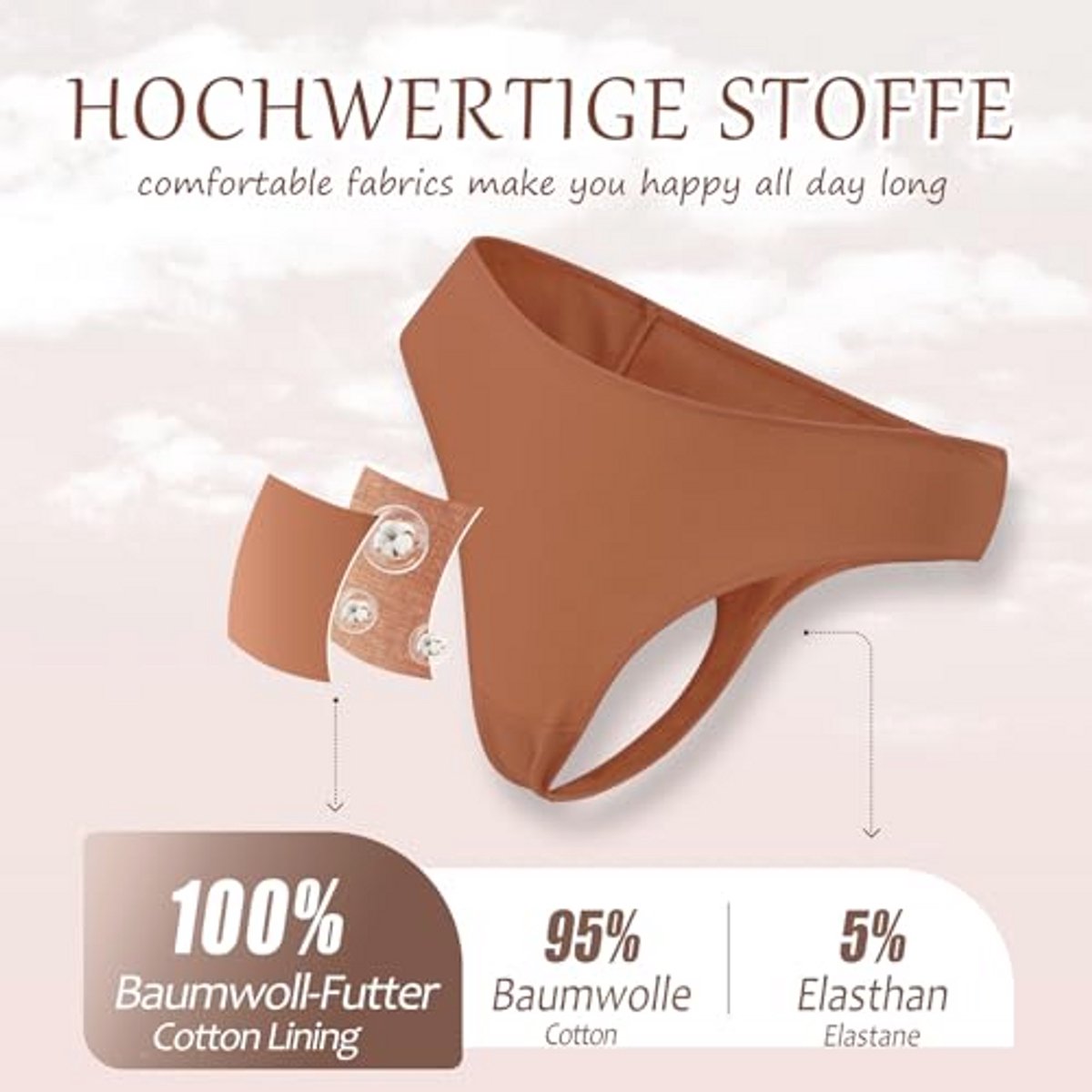 Dames Katoen String Tangas Panty's - Ondergoed Vrouwen 9 Pack