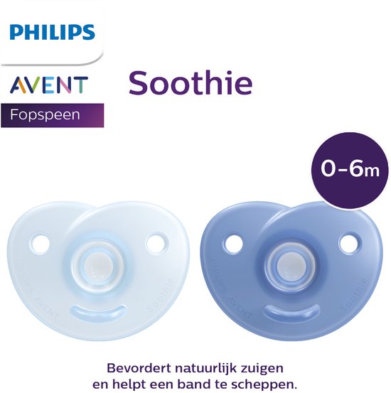 Philips Avent Soothie Hart - 0-6 Mnd - 2 Stuks - Plant-based - Blauw van Merkloos — afbeelding 5