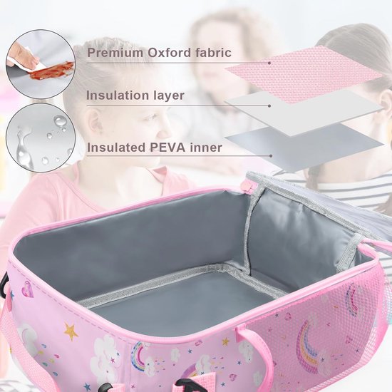 Riokem ® Lunchtas, Geïsoleerde Koeltas Met Twee Compartimenten Lunchtas Voor Kinderen Jongens En Meisjes Voor School Kinderdagverblijf Kleuterschool Lunchtas Haai