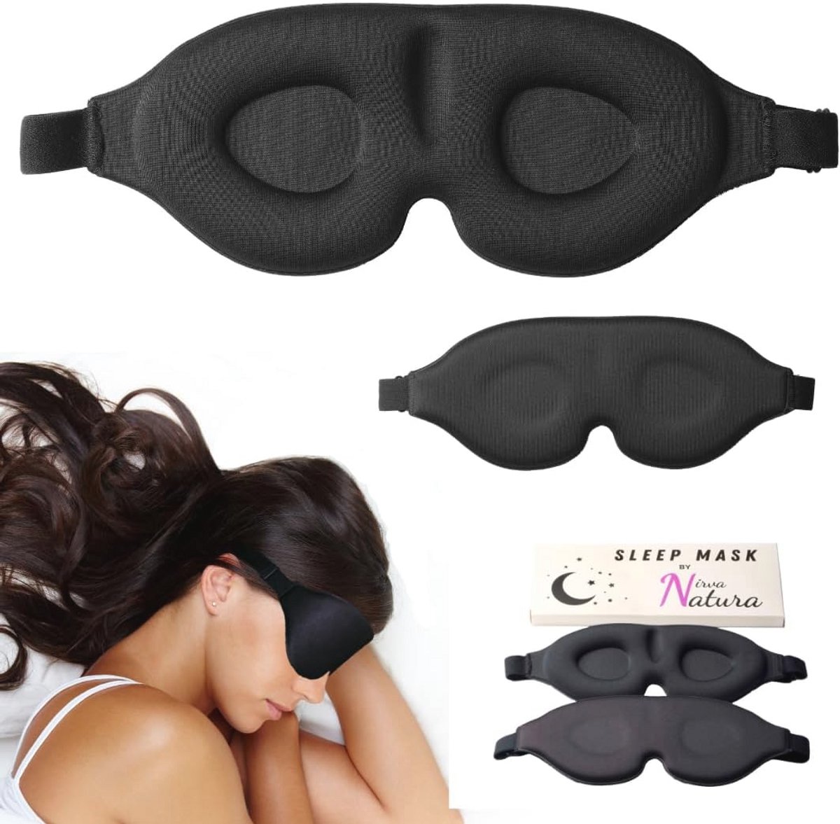 Ergonomisch Nachtmasker voor Comfortabel Slapen, Reizen en Meditatie