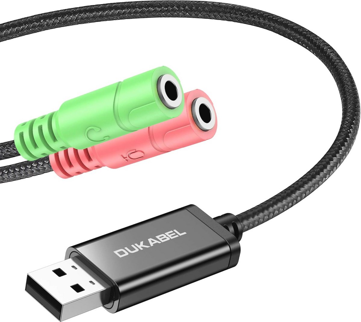 Externe USB-geluidskaart voor Computer en Laptop met 2x 3,5 mm Jack - Ideaal voor Gaming en Headsets
